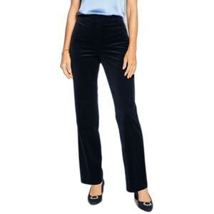 NWT Talbots Black Velvet Straight/Wide Legged Pants Sz 12